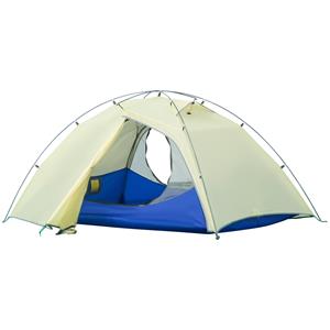 Outsunny Campingtent 2-persoonstent Koepeltent PU3000mm Eenvoudige installatie voor trekkingfestival Lichtgewicht aluminium nylon crème wit