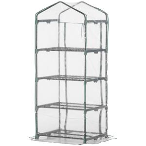Outsunny foliekas, duurzame kweekkas voor optimale groei, UV-bestendig, eenvoudig op te zetten, 70 x 50 x 160 cm, groen | Aosom.nl