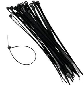 Zwarte kabelbinder, tie-wraps 2,5x100 mm | 100 stuks