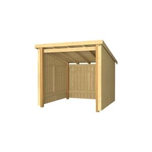 Plus Danmark Fietsenberging open 5 m2 onbehandeld 218 x 229 x 220 cm