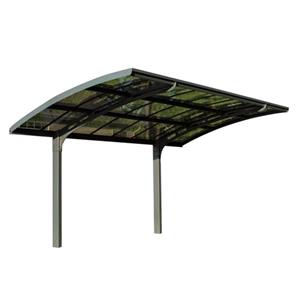 Canopia Palram -  | Arizona Breeze 495x290cm Overhangende Legger met Enkele Helling Carport Donkergrijs Zonnegrijs