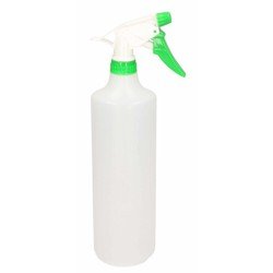 Hega Hogar 1x Waterverstuivers/spuitflessen groen/witte spraykop 1 liter - Plantenspuiten/schoonmaakspuiten - Waterverstuivers