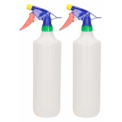 Forte Plastics 2x Waterverstuivers/spuitflessen Wit