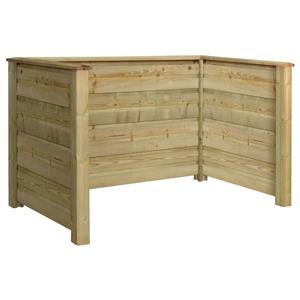 Plus Danmark Containerscherm dubbel vuren | Plank 193 x 198 x 111 cm