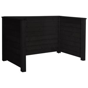 Plus Danmark Containerscherm dubbel vuren | Klink zwart 90 x 174 x 104 cm