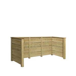 Plus Danmark Containerscherm vuren | Plank groen geimpregneerd 97 x 294 x 108 cm