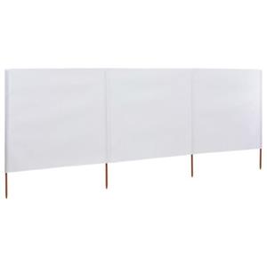 VIDAXL 3-teiliges Windschutzgewebe 400 X 120 Cm Weiß