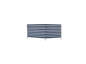 Windscherm Katoen 240cmx90cm Blauw Wit Gestreept