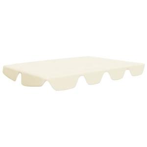vidaXL Vervangingsluifel voor schommelbank 188/168x145/110 cm crème