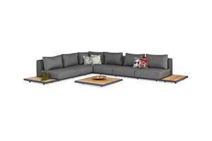 SUNS Loungeset Kota Teak-Light Antraciet 6-Delig