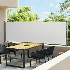 VidaXL Tuinscherm uittrekbaar 140x600 cm crÃ¨me