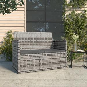 Vidaxl Gartenbank Mit Kissen Grau 105 Cm Poly Rattan