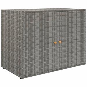 VidaXL Tuinkast 100x55,5x80 Cm Poly Rattan Grijs