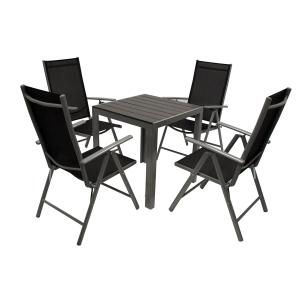 Express Valencia aluminium tuinset - Aluminium Polywood Textiel - Grijs