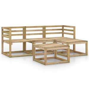 VIDAXL 5-tlg. Garten-lounge-set Grün Imprägniertes Kiefernholz