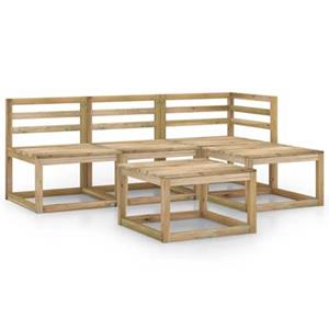 VIDAXL 5-tlg. Garten-lounge-set Grün Imprägniertes Kiefernholz