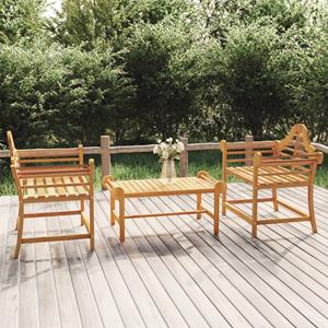 VidaXL Tuinstoelen 2 St 91x62x94 Cm Massief Teakhout