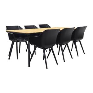 Hartman Sophie Studio Black/Bella 220x95 cm. - 7-delige tuinset