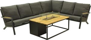 Relax Loungeset Casablanca Cosiloft 120 Black Teak 4-delig