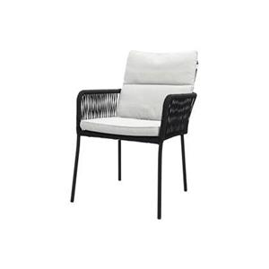 Van der Garde Tuinmeubelen Teresa dining rope tuinstoel - Black