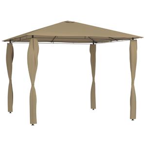 VIDAXL Pavillon Mit Seitenwand 3x3x2,6 M Taupe 160 G/m²