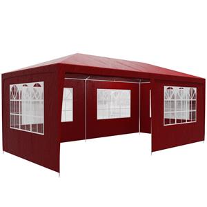 Casaria Festzelt Rimini Rot 3x6m UV-Schutz 50+