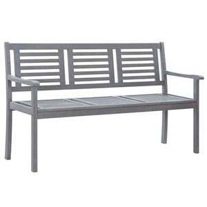VIDAXL 3-sitzer Gartenbank 150 Cm Grau Eukalyptus Massivholz