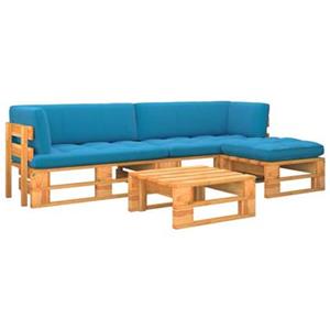 VIDAXL 4-tlg. Paletten-lounge-set Honigbraun Kiefernholz Imprägniert