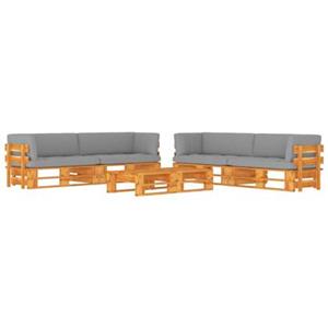 VIDAXL 6-tlg. Paletten-lounge-set Honigbraun Kiefernholz Impregniert