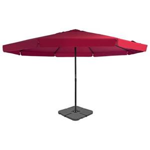 VidaXL Parasol met draagbare voet rood