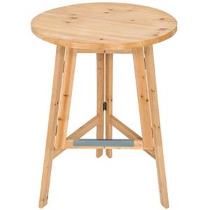 tectake Stehtisch, aus Holz, rund, standfest, 79x110 cm