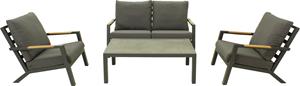 Relax Sofaset Andorra Teak 4-delig - Matt Royal Grey
