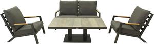 Relax Sofaset Andorra Prato Teak 4-delig - Matt Royal Grey