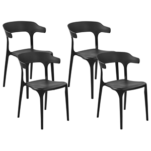 Beliani GUBBIO Set van 4 stoelen Zwart