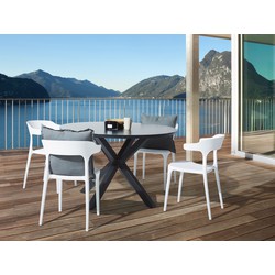 Beliani GUBBIO Set van 4 stoelen Wit