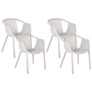 Beliani NAPOLI Set van 4 stoelen Beige