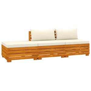 VIDAXL 3-tlg. Garten-lounge-set Mit Kissen Massivholz Akazie