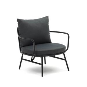 Kave Home  Bramant stalen fauteuil met zwarte afwerking