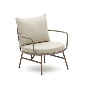 Kave Home  Fauteuil Bramant in staal met mauve afwerking