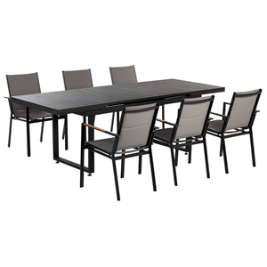 Beliani VALCANETTO| BUSSETO Eetkamerset voor 6 personen 90x90x240