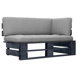 VIDAXL Garten-paletten-ecksofa Schwarz Imprägniertes Kiefernholz