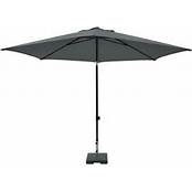 Madison Stokparasol mykanos push-up 250 cm polyester light grey grade 6 zonwering