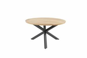 4 Seasons Outdoor 4SO Prado dining tuintafel 130 cm rond naturel teak antraciet onderstel