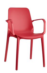 S-CAB Armstoel Ginevra Geranium Red 2 Stuks