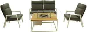 Relax Sofaset Aruba Cosi 4-delig Light Grey Matt White