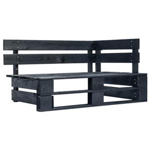 VidaXL Tuinhoekbank pallet hout zwart