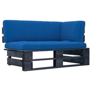 VIDAXL Garten-paletten-ecksofa Schwarz Imprägniertes Kiefernholz