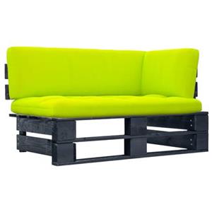 VIDAXL Garten-paletten-ecksofa Schwarz Imprägniertes Kiefernholz
