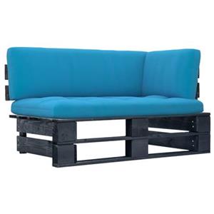 VIDAXL Garten-paletten-ecksofa Schwarz Imprägniertes Kiefernholz