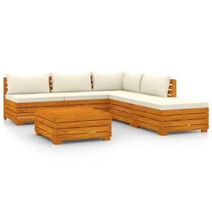 VIDAXL 6-tlg. Garten-lounge-set Mit Kissen Massivholz Akazie